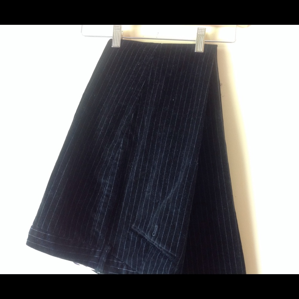 The Limited Black Velvet Pants Pinstripe Pants